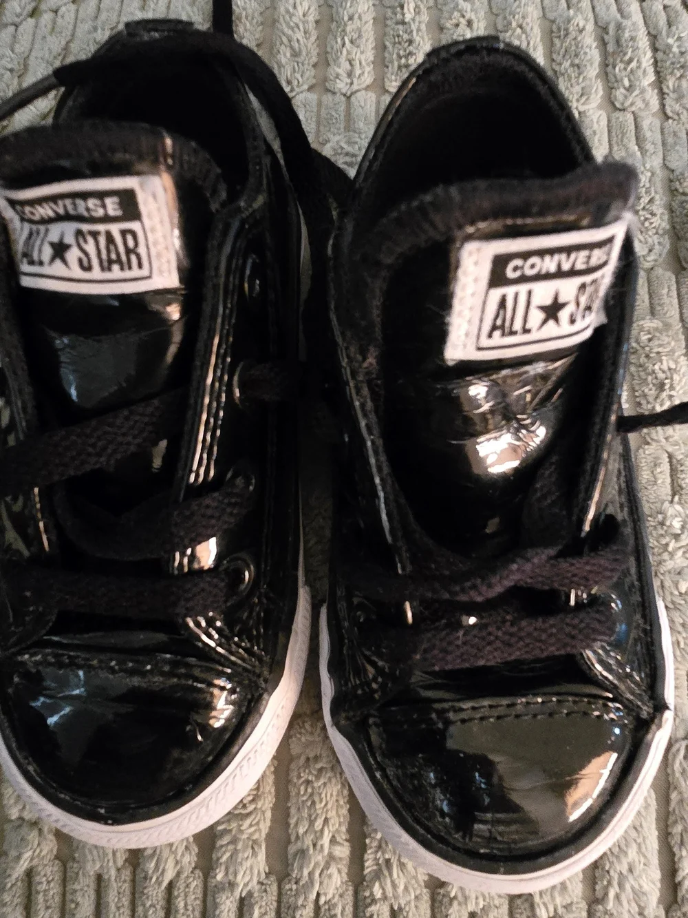 Converse All Star Kids Black Patent High-Top Sneakers